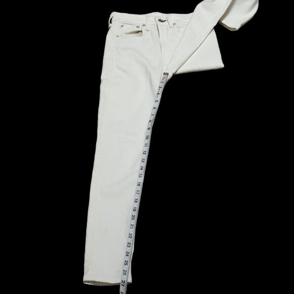 rag & bone Nina High Rise Ankle Skinny Jeans White Size 24 - Picture 11 of 14